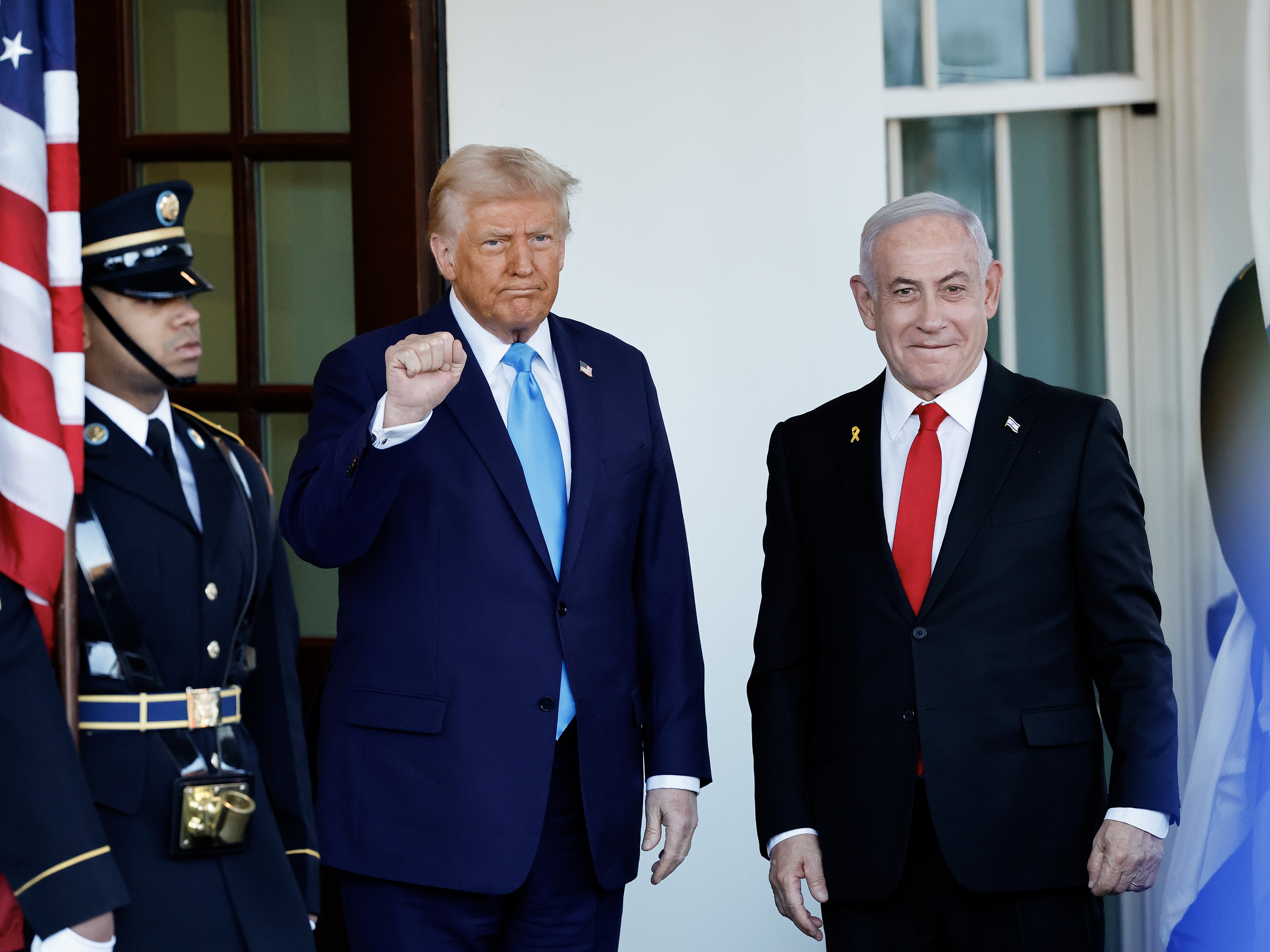 caption: President Trump announced his plan for Gaza during a meeting with Israeli Prime Minister Benjamin Netanyahu at the White House on Tuesday.