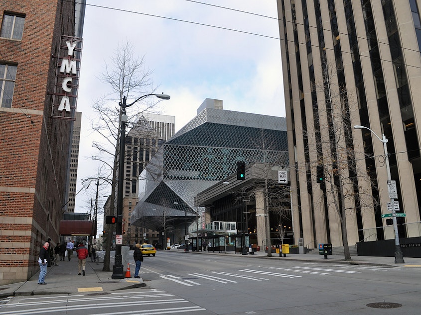 caption: Folio: The Seattle Athenaeum will be housed at the downtown YMCA building, just a block away from the central library.