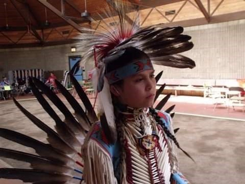 caption: Ivan Howtopat is pictured at age 11 or 12.  His mother, Melissa Howtopat, said he loved to dance powwow, play basketball, hunt, and fish when he was growing up. 