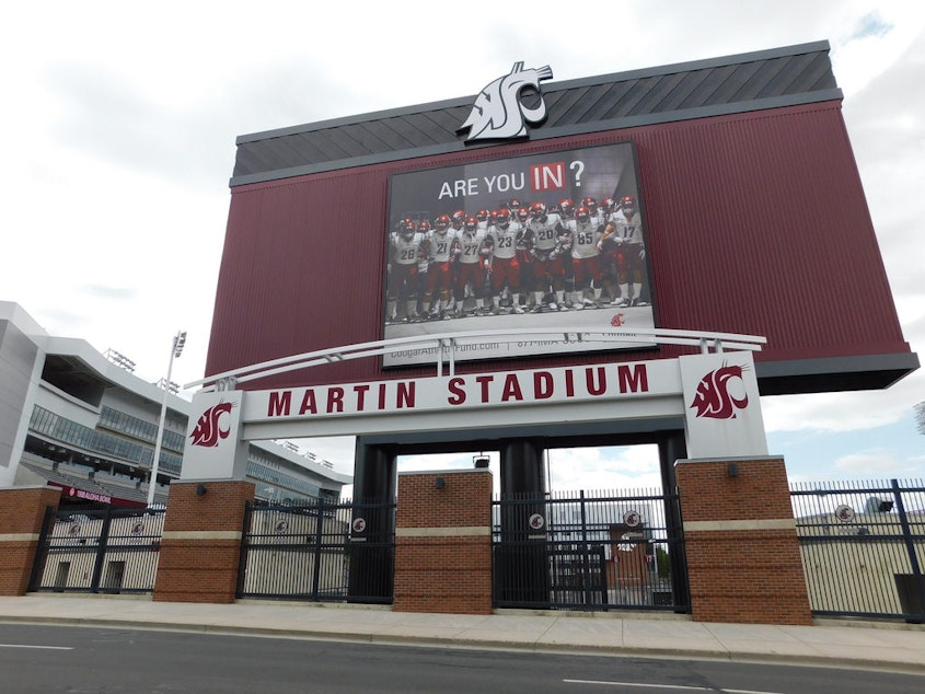 caption: Martin Stadium on the campus of Washington State University in Pullman