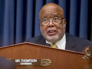 caption: Chairman Rep. Bennie Thompson, D-Miss., at a hearing on July 22. He was not pleased with the Department of Homeland Security on Thursday.