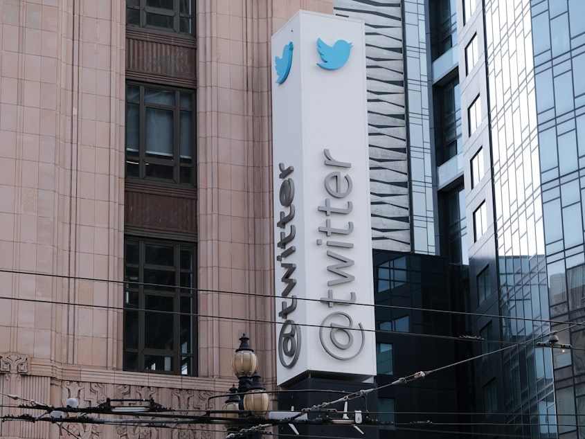 caption: Twitter's headquarters in San Francisco. The company's latest change will make it harder to researchers to study the platform.