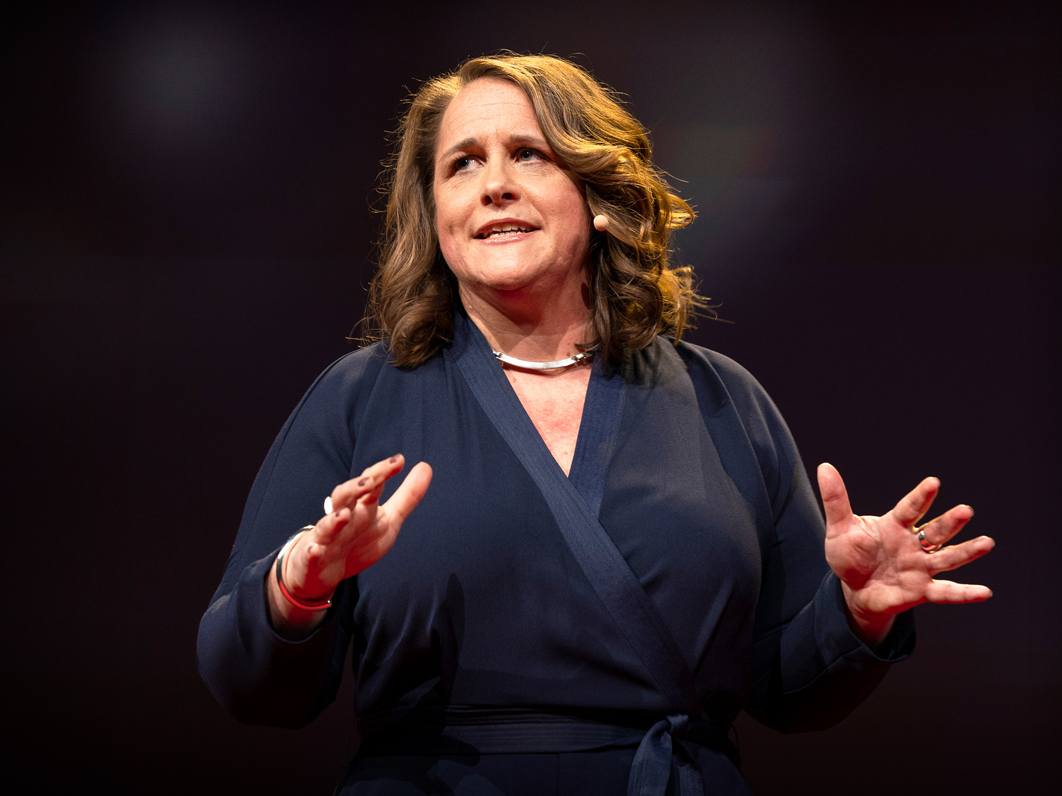 caption: Claire Wardle on the TED stage.