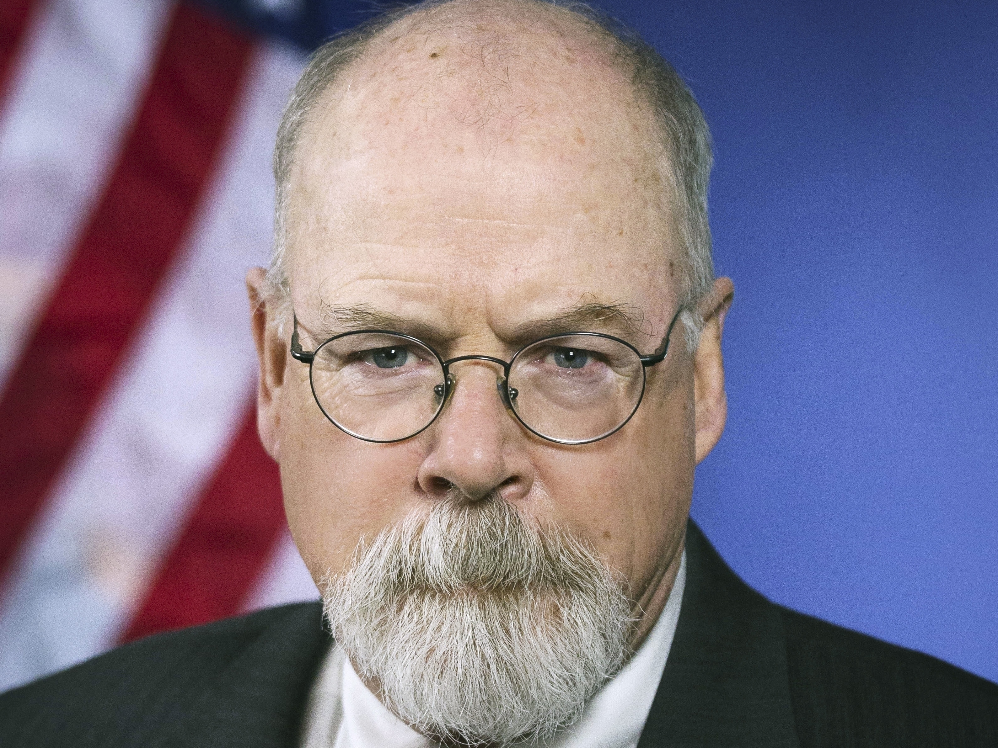 caption: This 2018 portrait released by the U.S. Department of Justice shows Connecticut's U.S. Attorney John Durham.