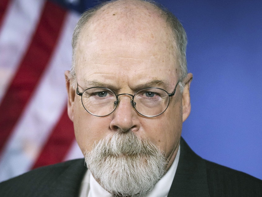 caption: This 2018 portrait released by the U.S. Department of Justice shows Connecticut's U.S. Attorney John Durham.