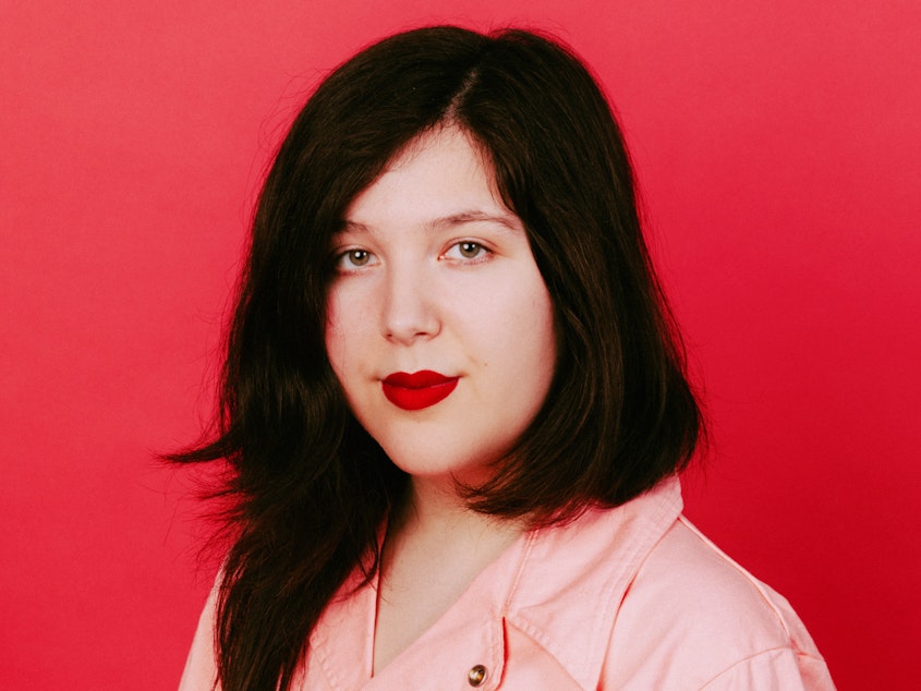 caption: "I feel like with most songs that I write, I start with something that's really hard or something that I don't understand. And by the end of the song, I have more of a handle on it," Lucy Dacus says.