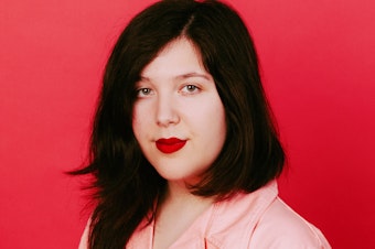 caption: "I feel like with most songs that I write, I start with something that's really hard or something that I don't understand. And by the end of the song, I have more of a handle on it," Lucy Dacus says.