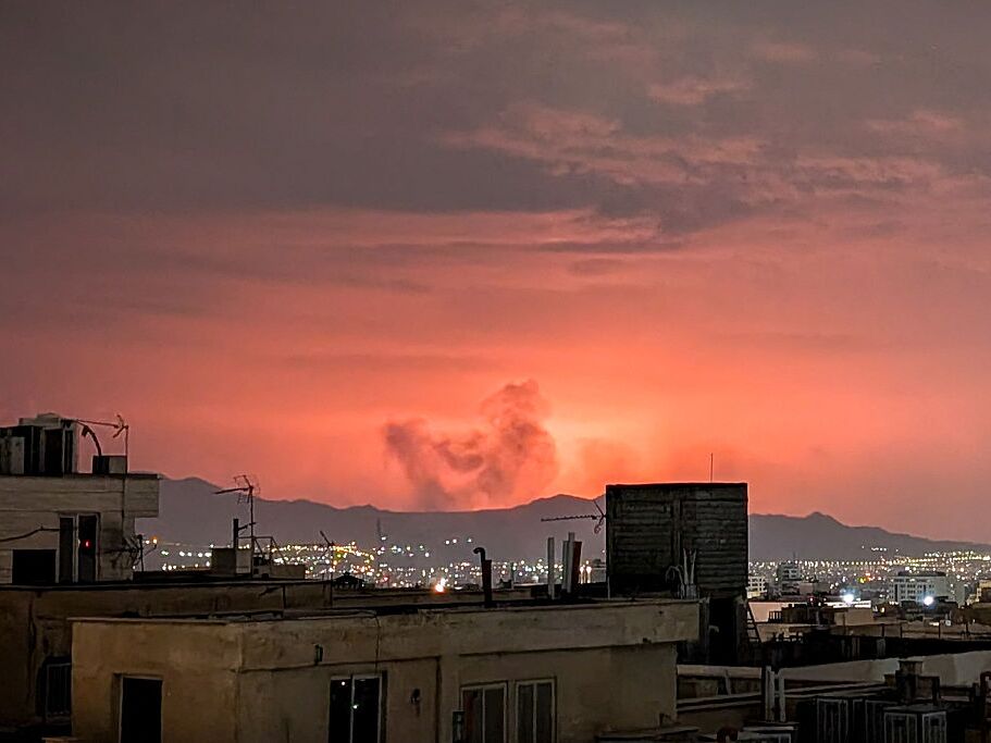 caption: Plumes of smoke rise following reported explosions in Tehran on Monday, after U.S. and Israeli strikes on Iran on Feb. 28 killed Iran's Supreme Leader Ayatollah Ali Khamenei and other top military leaders.