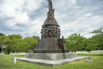 caption: The Confederate Memorial in Section 16 of Arlington National Cemetery, in Arlington, Va., is slated to be removed.