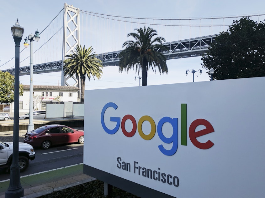caption: Google said that while some employees could return to company offices over the summer, most of the tech giants workers would likely be allowed to work from home for the rest of the year.