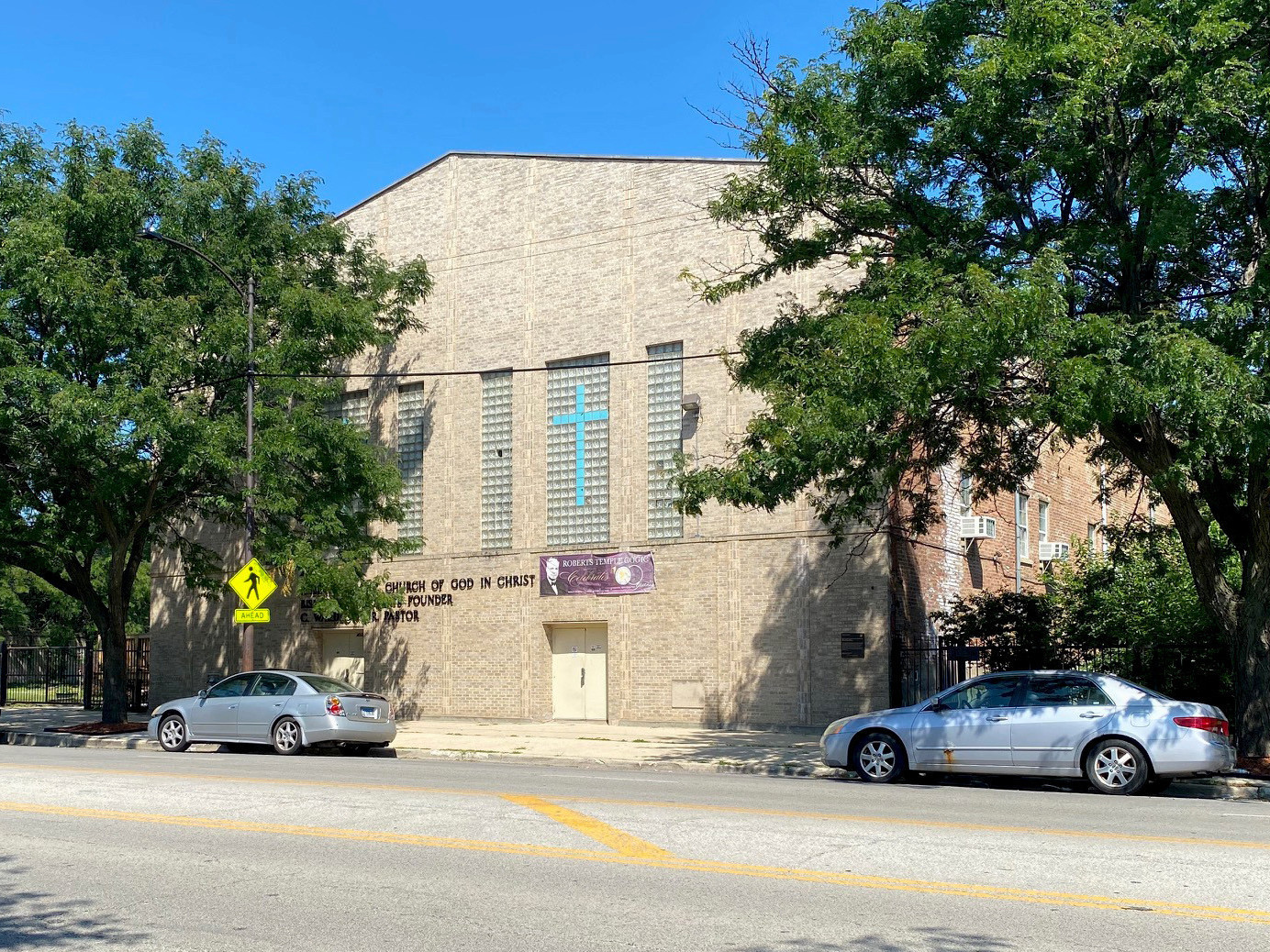 caption: The Roberts Temple in Chicago, where Emmett Till's funeral was held.