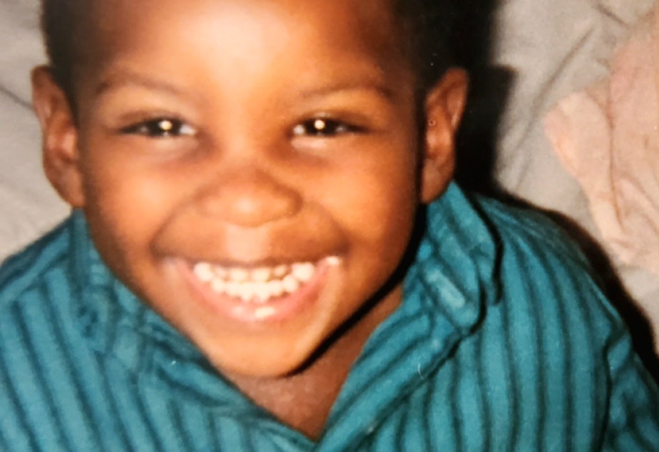 caption: Keith Porter-Davis II pictured as a child. 