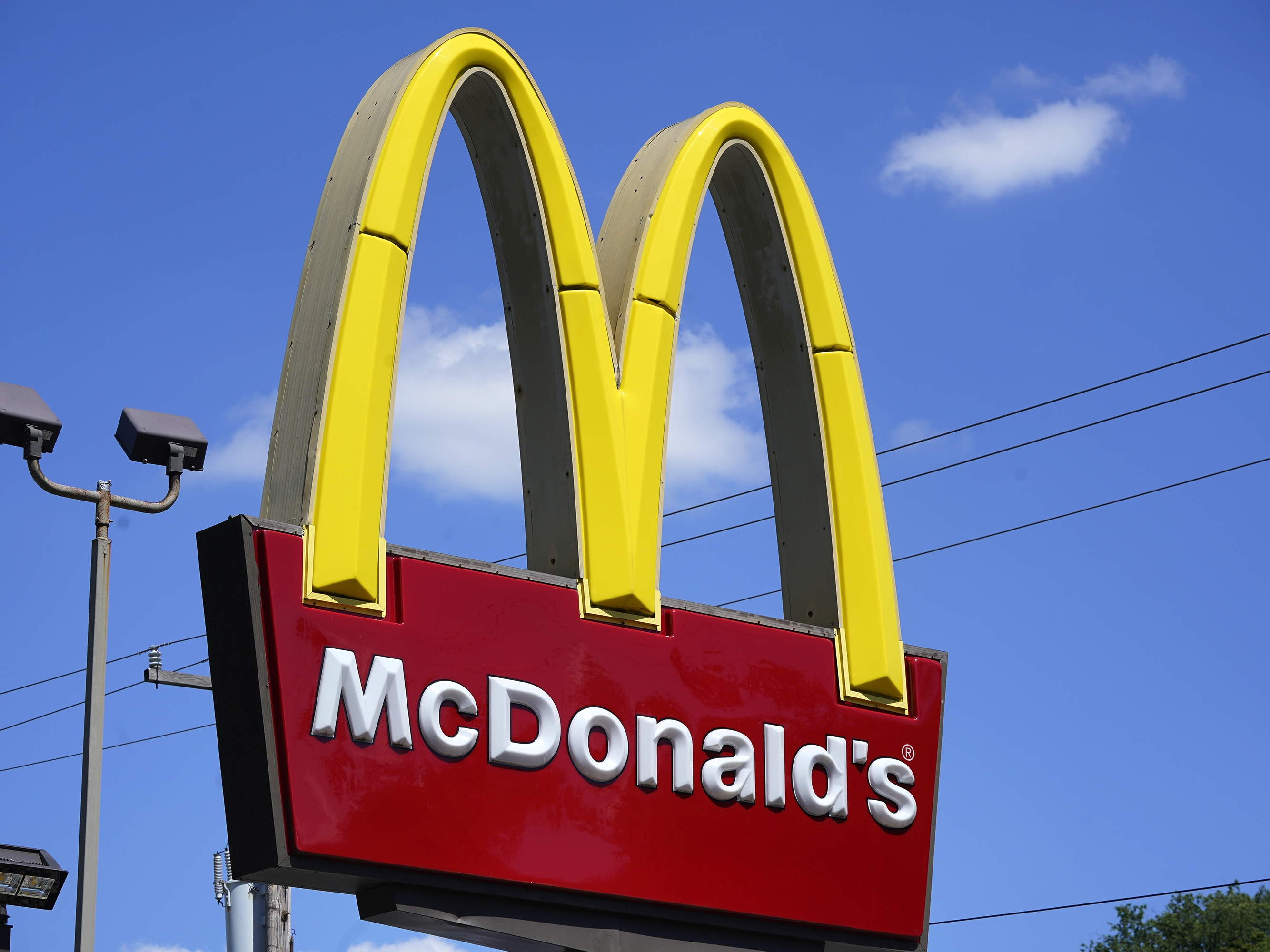 caption: A McDonald's restaurant in Mount Lebanon, Pa., is pictured in 2021.