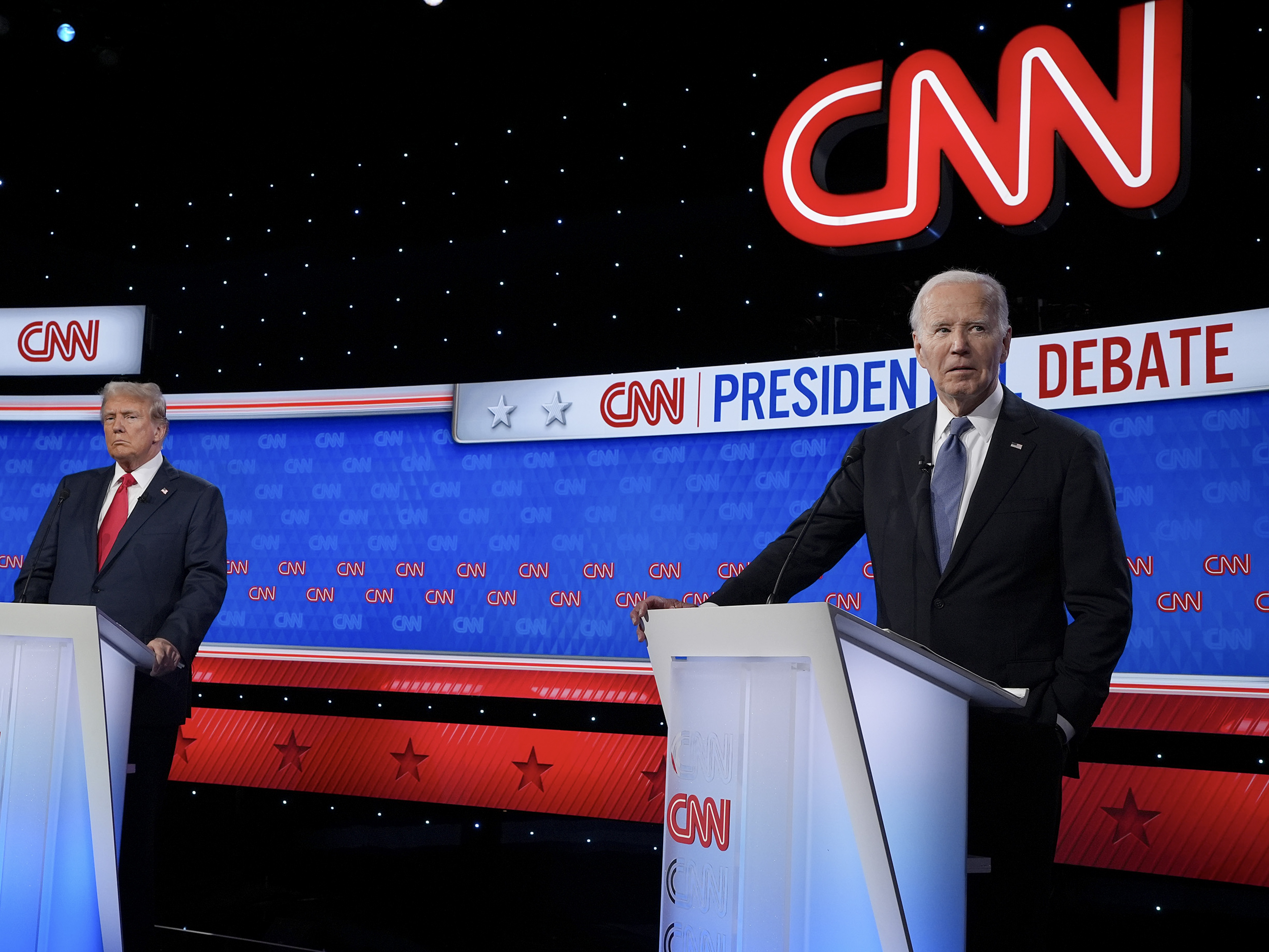 caption: President Joe Biden debated former President Donald Trump on June 27, 2024. Biden's lackluster performance led to increased calls for him to drop out of the election.