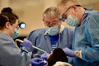 Dental health professionals volunteer their time at the free Seattle/King County Clinic