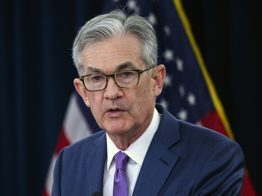caption: Federal Reserve Chair Jerome Powell has said the Fed is ready to support the economy as a recovery falters.