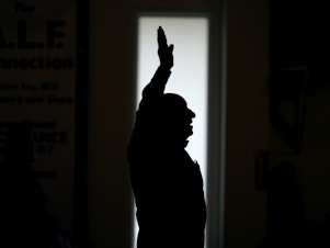 caption: First Church of God Pastor Charles Hundley sings a hymn during the morning service, Sunday, Jan. 7, in Des Moines, Iowa. Former President Donald Trump and his rivals for the GOP nomination have pushed for endorsements from pastors and faith communities. Evangelicals and religious Christian groups are traditionally critical to the Republican Party.