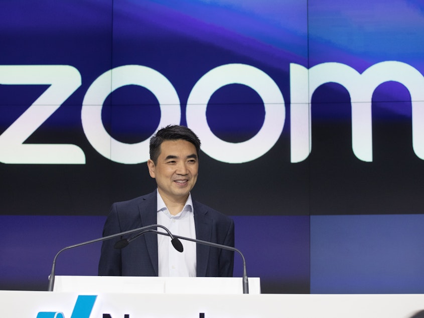 caption: Eric Yuan says Zoom will put security first, as it tries to regain users' trust.