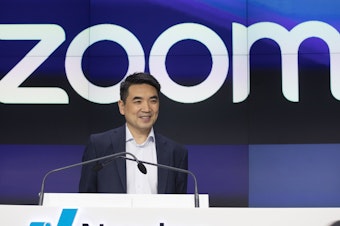 caption: Eric Yuan says Zoom will put security first, as it tries to regain users' trust.