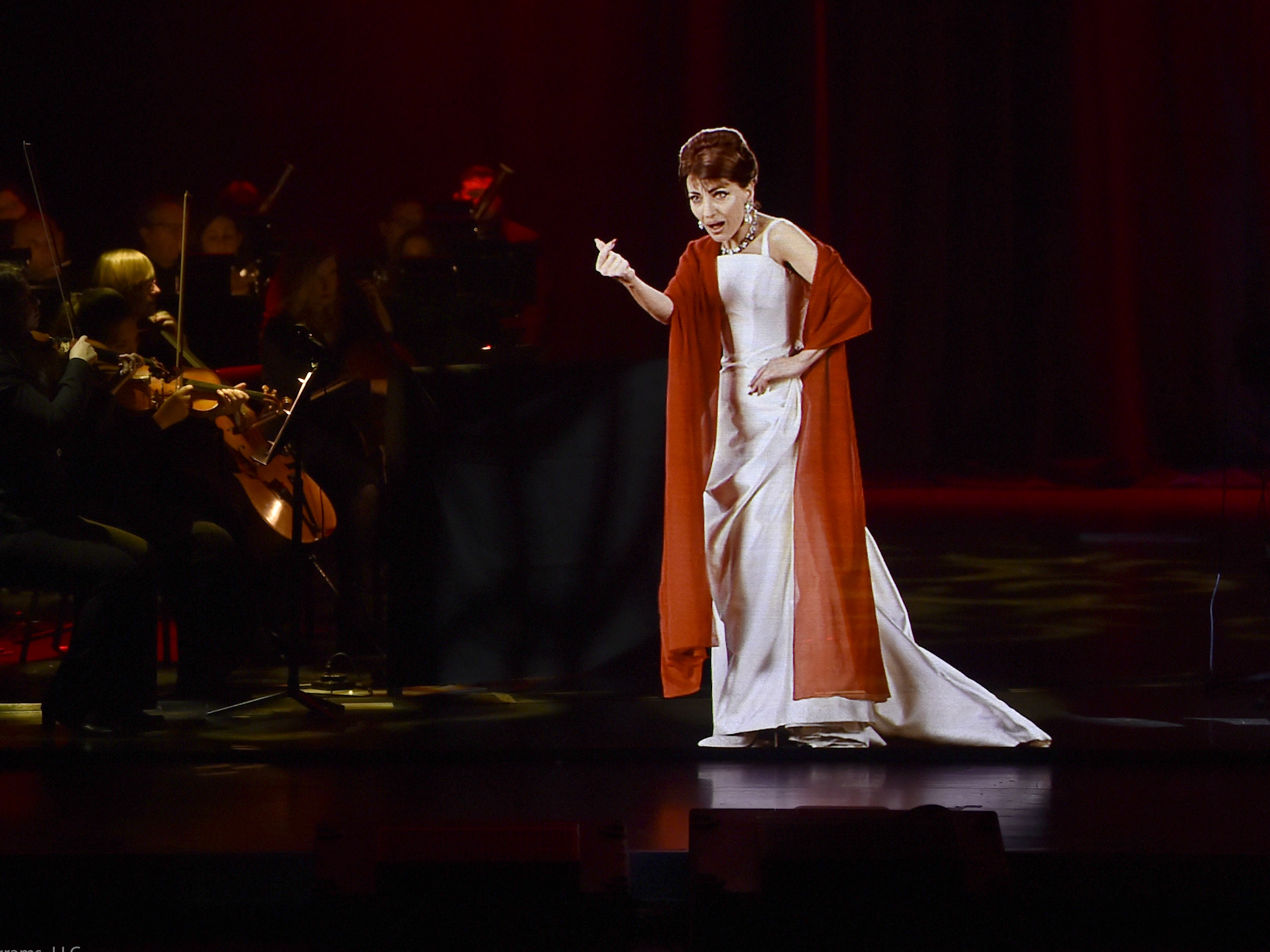 caption: A hologram of the legendary soprano Maria Callas is currently touring North America and Europe.