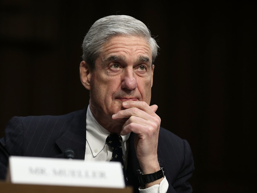 caption: Robert Mueller testifies before the Senate intelligence committee in March 2013. Mueller is set to speak publicly about the Russia probe Wednesday at 11 a.m. ET.