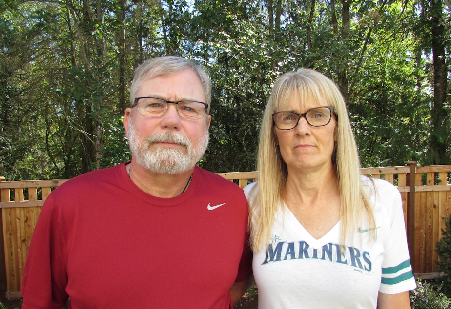 caption: Matt Smith and Marilyn Balcerak say extreme risk protection orders would help families when someone is thinking of suicide.