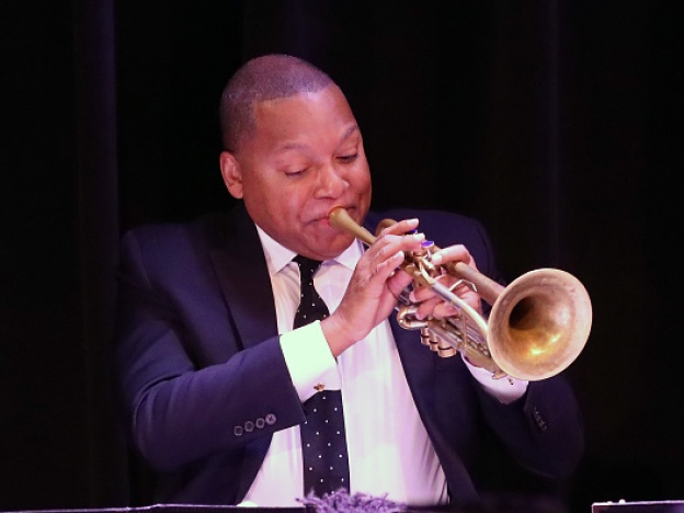 caption: NEW YORK, NEW YORK - OCTOBER 12: Wynton Marsalis performs during "Live from Here" at The Town Hall on October 12, 2019 in New York City. 