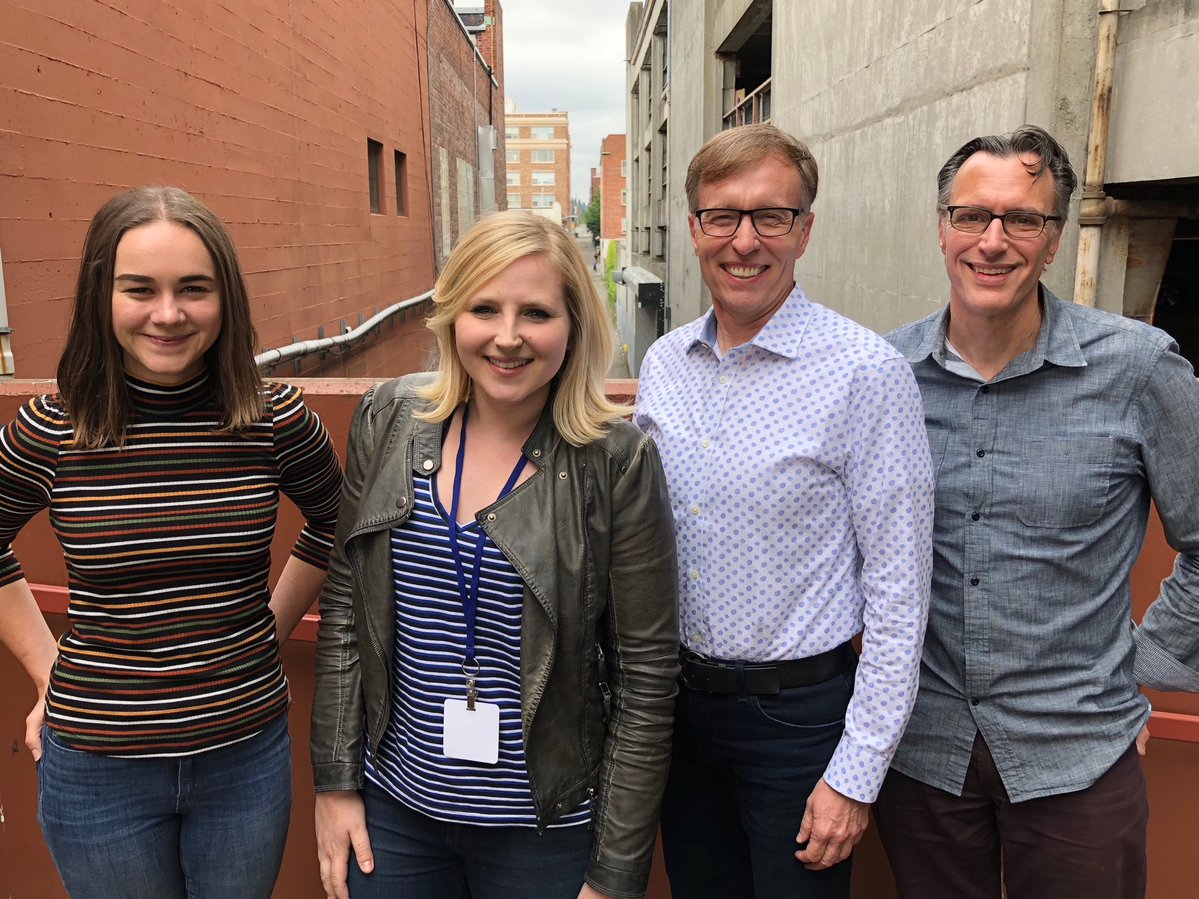 caption: L-R: Monica Nickelsburg, Melissa Santos, Rob McKenna, Bill Radke