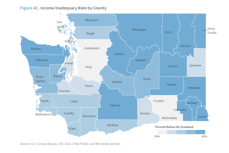 caption: Income inadequacy rate by county.