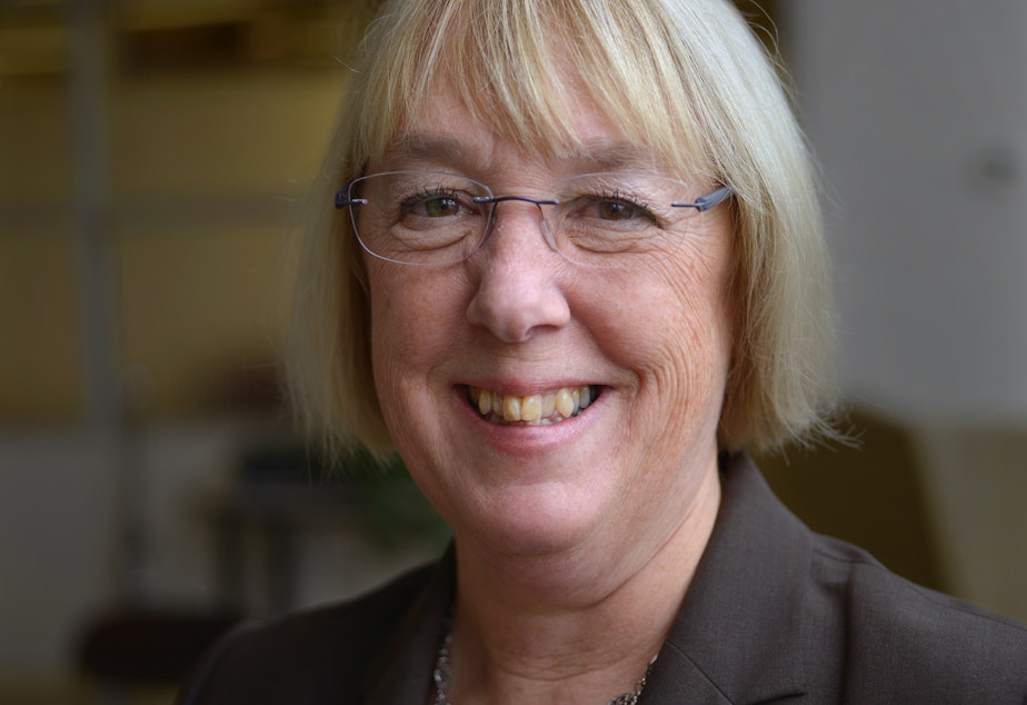 caption: Senator Patty Murray in the KUOW offices, Jan. 2016.