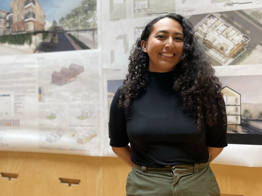 caption: Architecture student Michelle Loyola