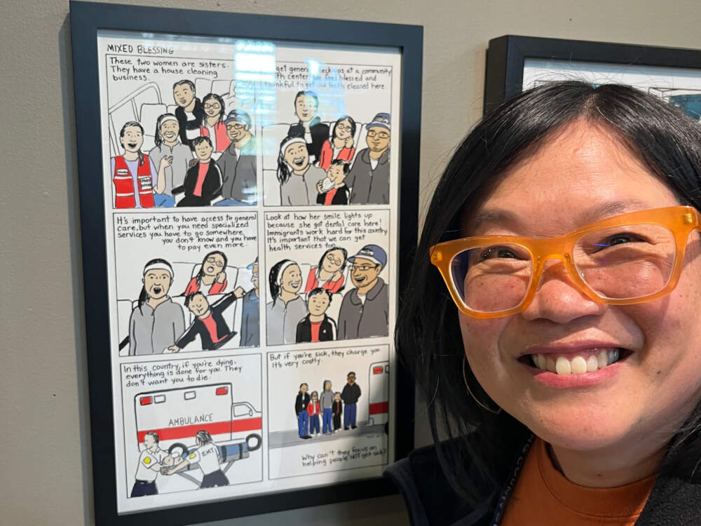 caption: Public health comics and artist Meredith Li-Vollmer. (Courtesy of the King County Health Department)