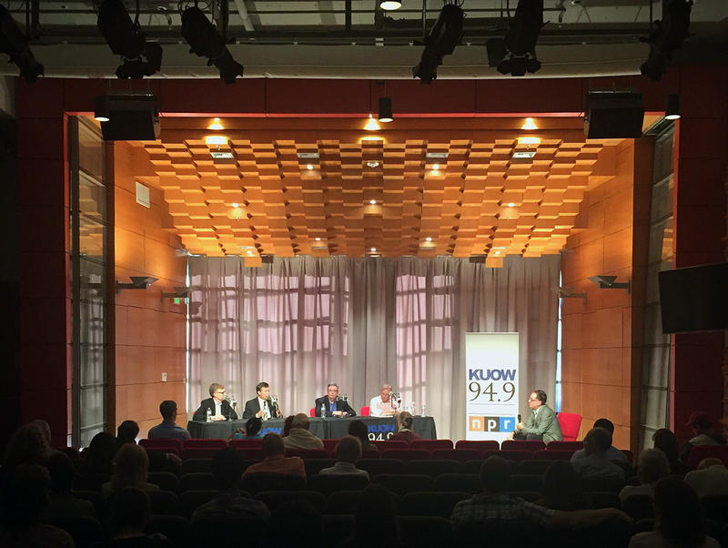 caption: From left: Rob McKenna, Matt Manweller, Chris Vance, John Carlson and Ross Reynolds.