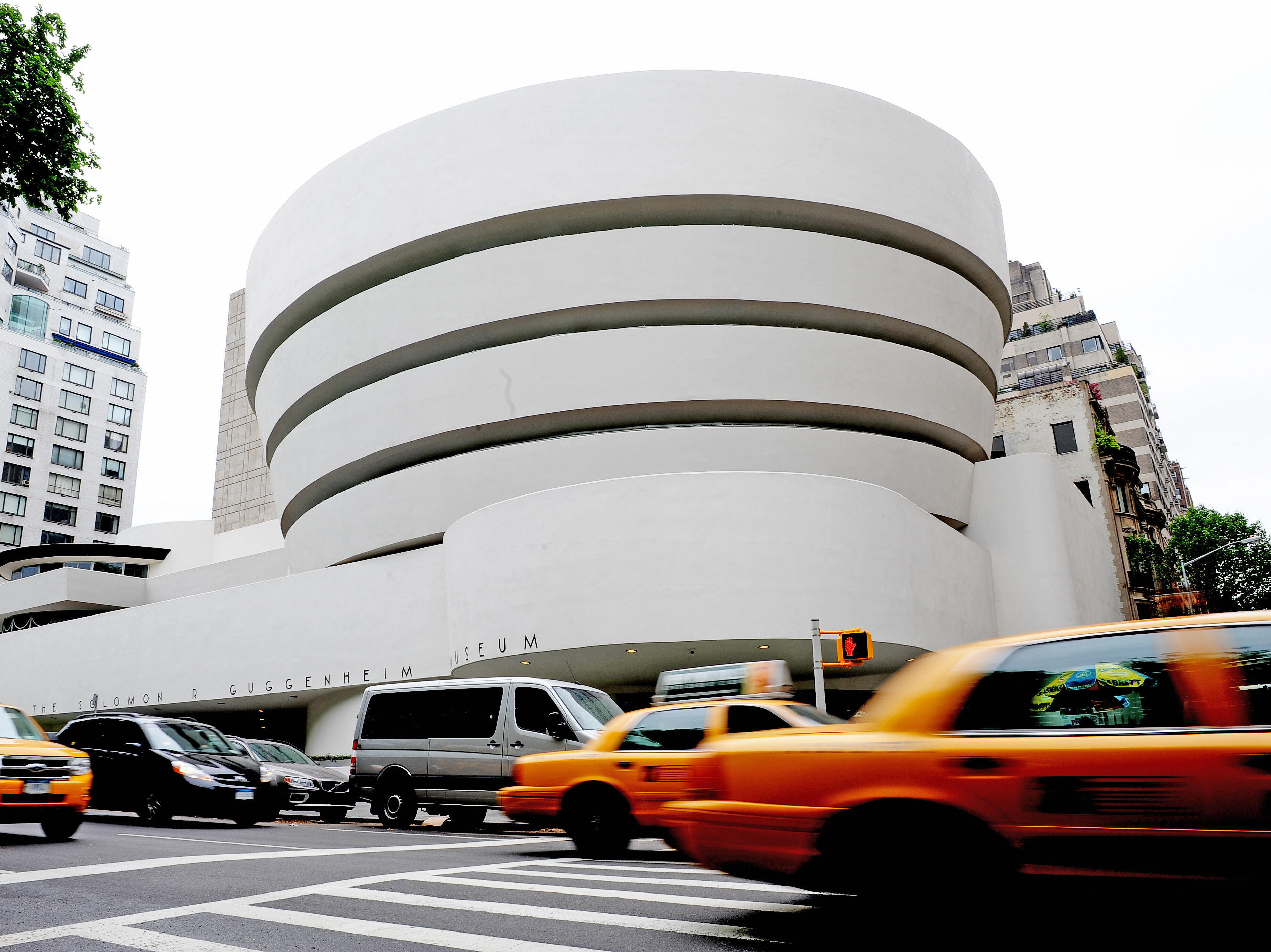 caption: The Guggenheim Museum, designed by Frank Lloyd Wright who developed the concept of "organic architecture," that a building should develop out of its surroundings.