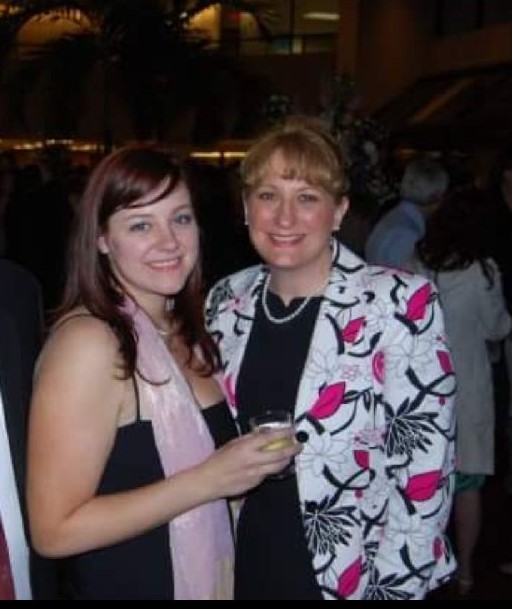 caption: Candace Faber and her mother, Laura Lee Faber, the night of her graduation from Georgetown University. She is wearing the black dress she says Joe Fain later tore. 