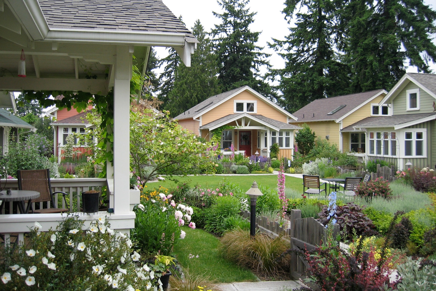 caption: Greenwood Avenue Cottages in North Seattle also served as inspiration for Senait Brown and her cohousing group. 