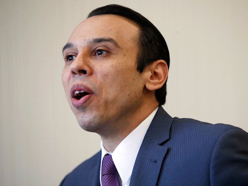 caption: Roger Severino, who directs the Office for Civil Rights in the Department of Health and Human Services, has long argued that "sex discrimination" protections in the Affordable Care Act aren't meant to encompass protections for transgender people.