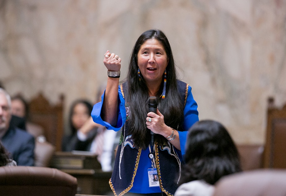 caption: Debra Lekanoff, a member of a Tlingit tribe in Southeast Alaska, is the only Native American serving in Washington state Legislature.