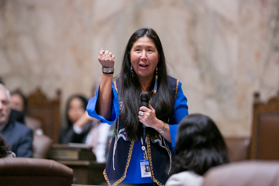 caption: Debra Lekanoff, a member of a Tlingit tribe in Southeast Alaska, is the only Native American serving in Washington state Legislature.