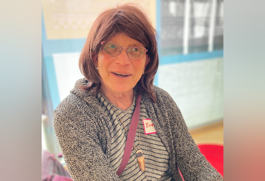 caption: Eve Palay has lived on Bainbridge Island for over twenty years. When she came out as trans, she went looking for a new community in the Kitsap Peninsula. 