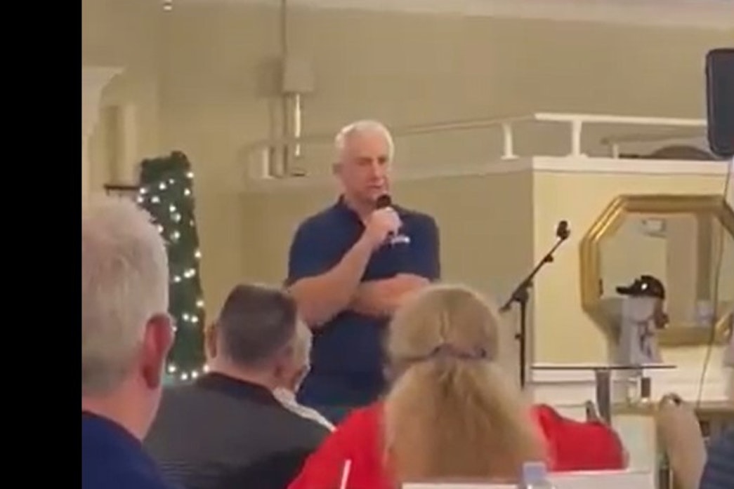 caption: Dave Reichert, widely seen as the leading Republican running for governor, told a crowd earlier this year that “marriage is between a man and a woman."