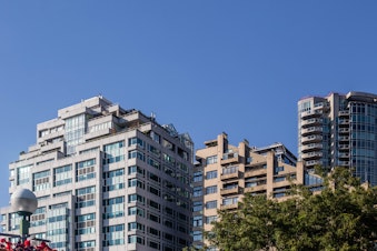 caption: Apartment buildings in Seattle