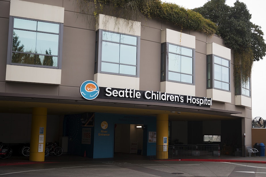 caption: Seattle Children's Hospital is shown on Thursday, November 14, 2019, in Seattle.