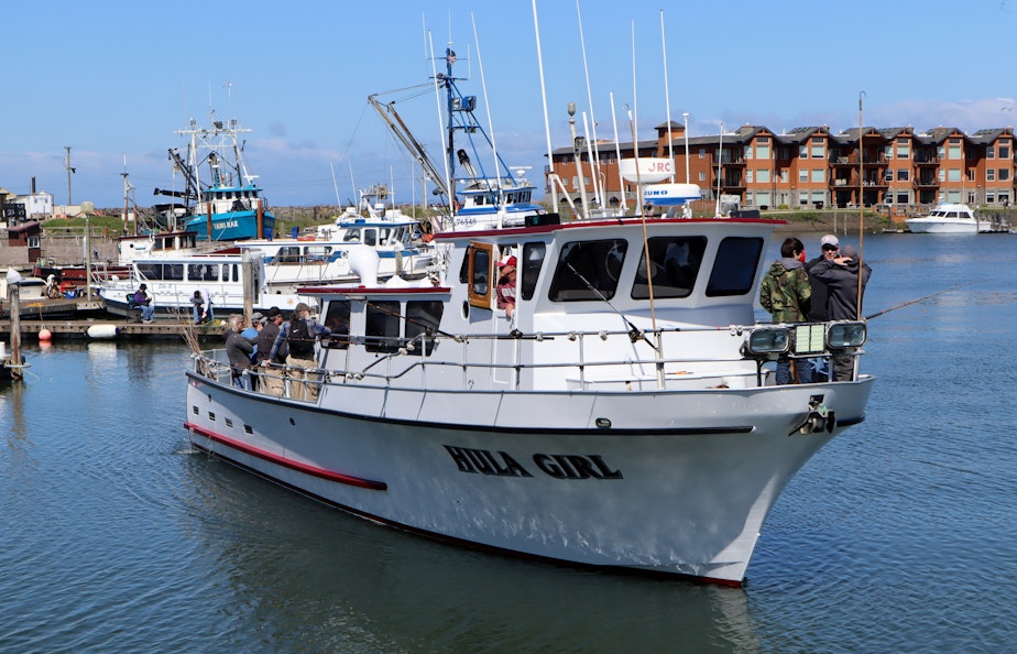 caption: Hula Girl is one of the remaining vessels in the Westport, Washington charter sport fishing fleet.