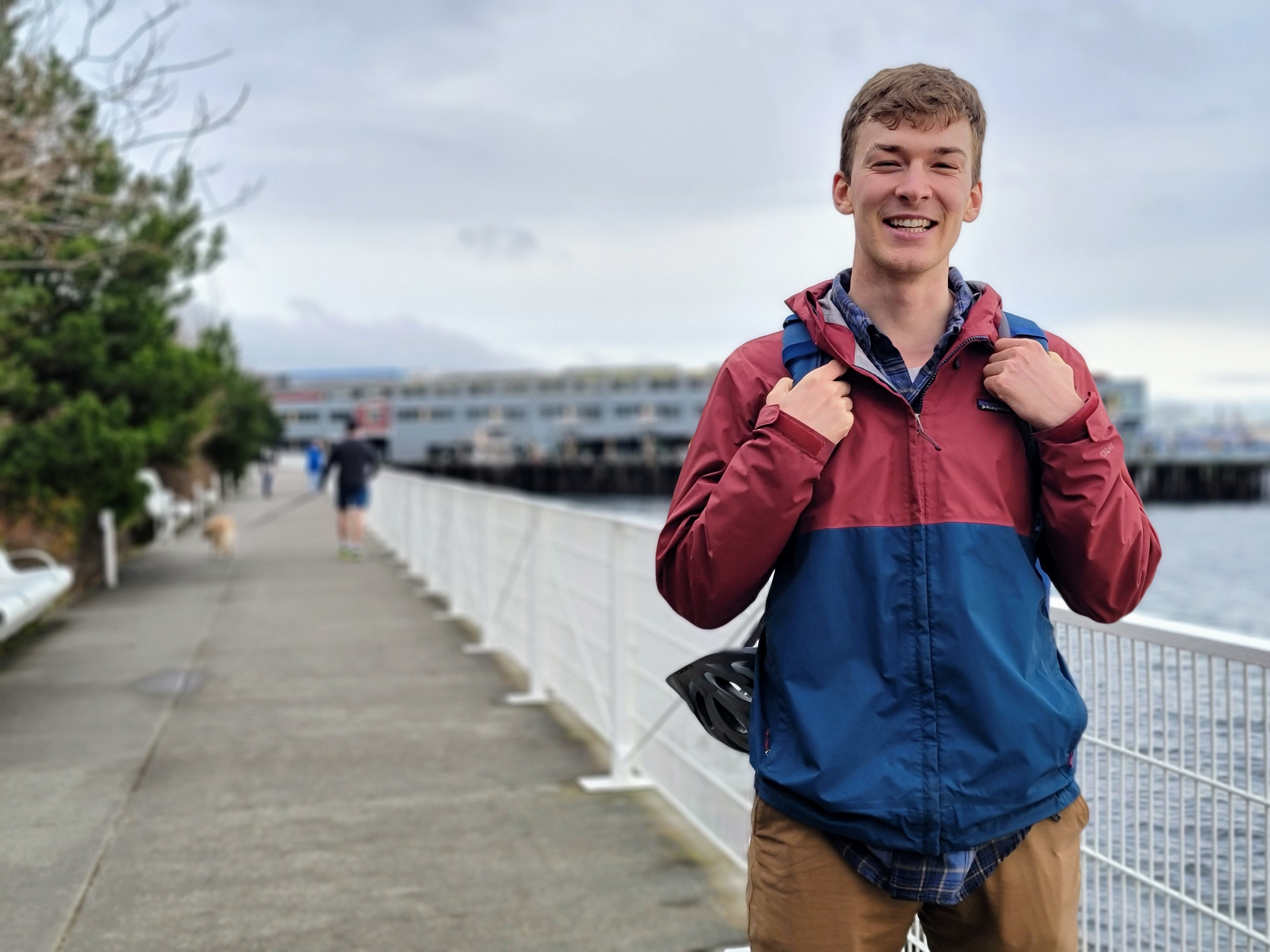 caption: Holden Minor Ringer walking, of course, on the Elliott Bay Trail on Monday, March 24, 2025.