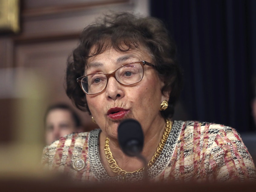 caption: Congressional negotiators have reached tentative agreement on a $1.3 trillion spending package to fund the government through the end of September 2020. "I think we can be very proud of the good work that this Congress is doing," Rep. Nita Lowey, seen here in April, said Thursday.