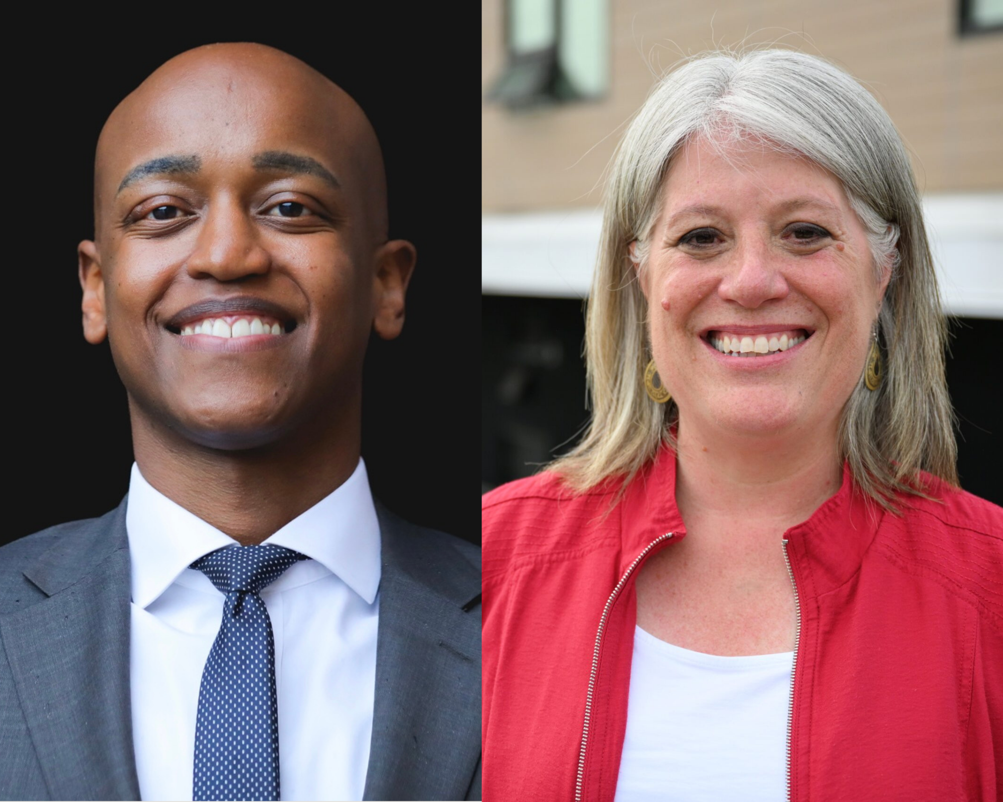 caption: King County Executive candidates Girmay Zahilay, left, and Claudia Balducci, right.