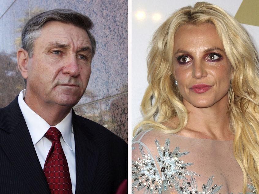 caption: Britney Spears' father, Jamie Spears, has filed to end the court conservatorship that has controlled the singer's life and money for 13 years.