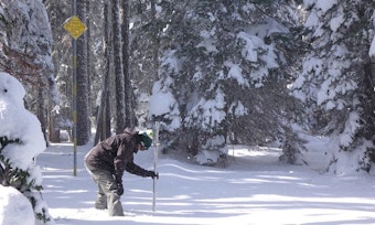 caption: <p>Scientists measure snowpack levels every winter to determine upcoming water supplies.&nbsp;</p>
