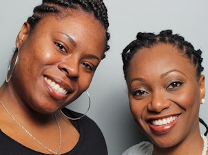 caption: Hadiyah-Nicole Green and Tenika Floyd at their StoryCorps interview in Atlanta in January 2017.